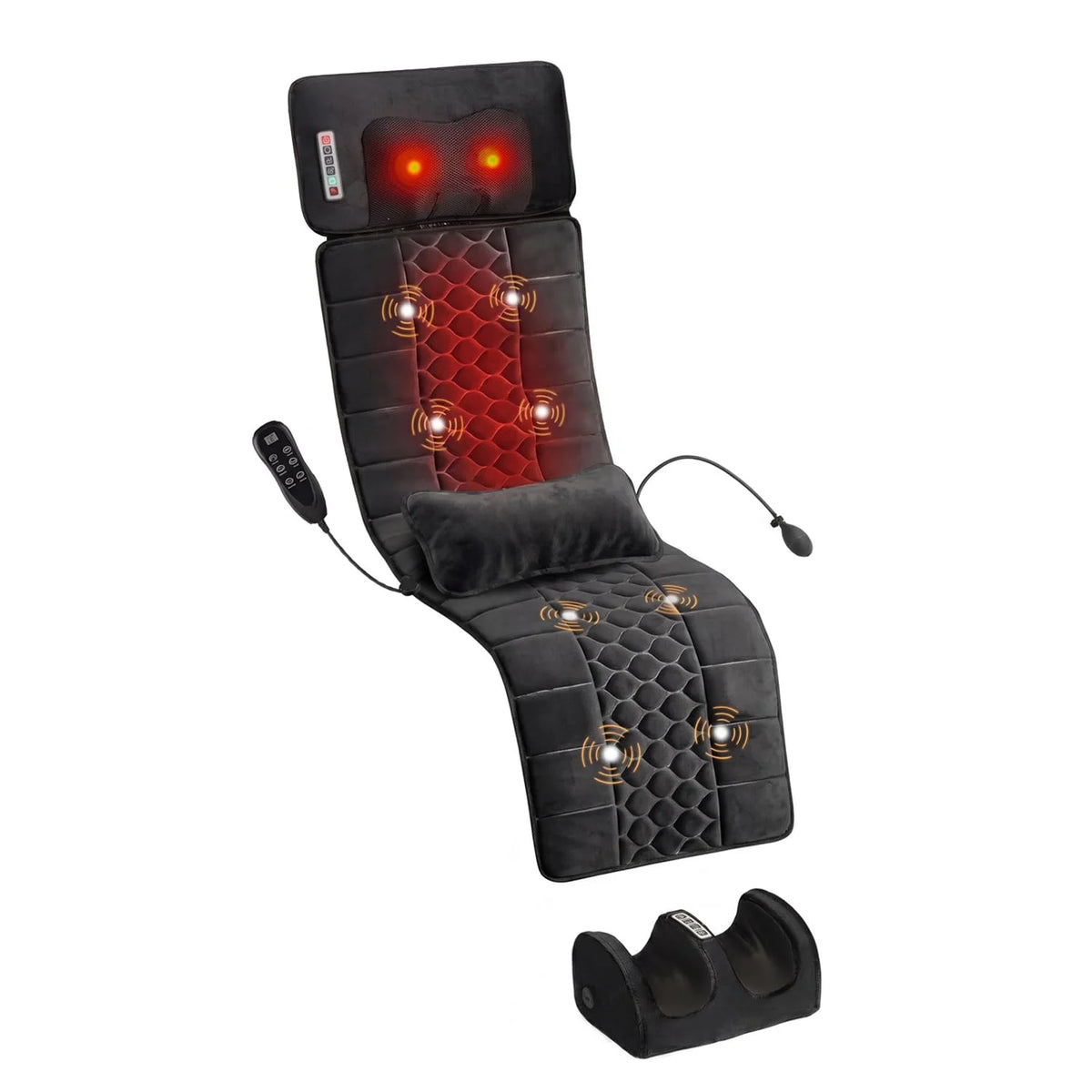Full Body Heated Massage Mat With Vibration And Lumbar Support