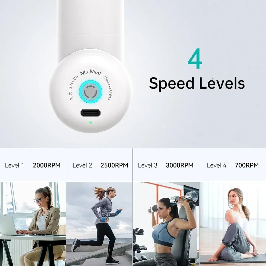 Portable Massage Gun for Back Pain Relief With Facial Mode