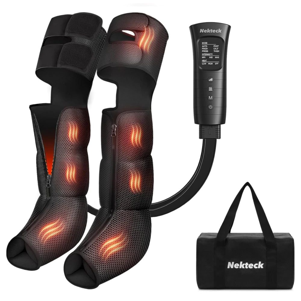 Nekteck Leg Compression Massager With Heat For Circulation Relief