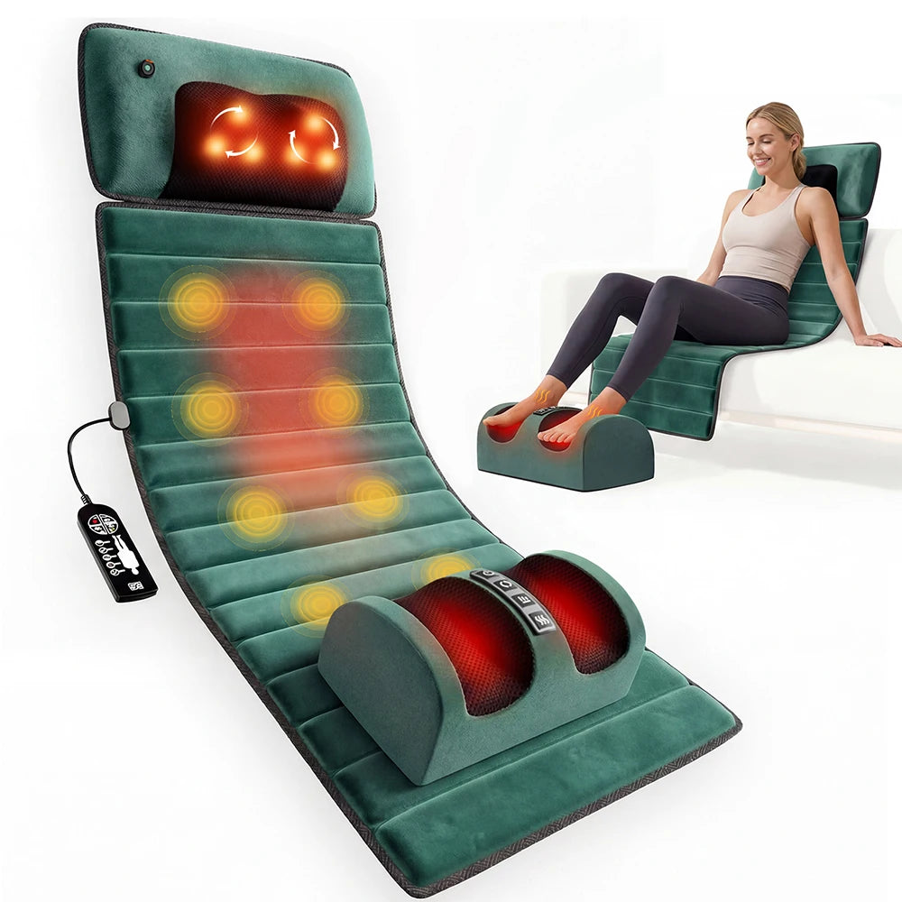 HIMOUTA Full Body Massage Mat With Heat And Vibration Relief