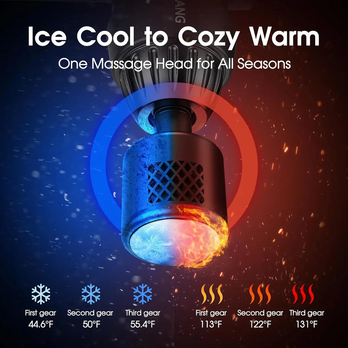 LINGTENG Hot And Cold Deep Tissue Massage Gun Muscle Relief