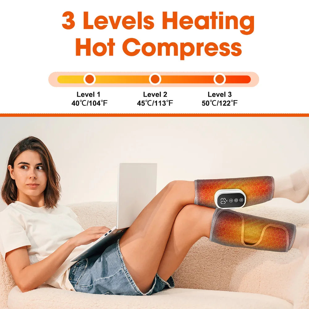 PASTSKY Wireless Heated Calf Massager With 360 Degree Air Compression
