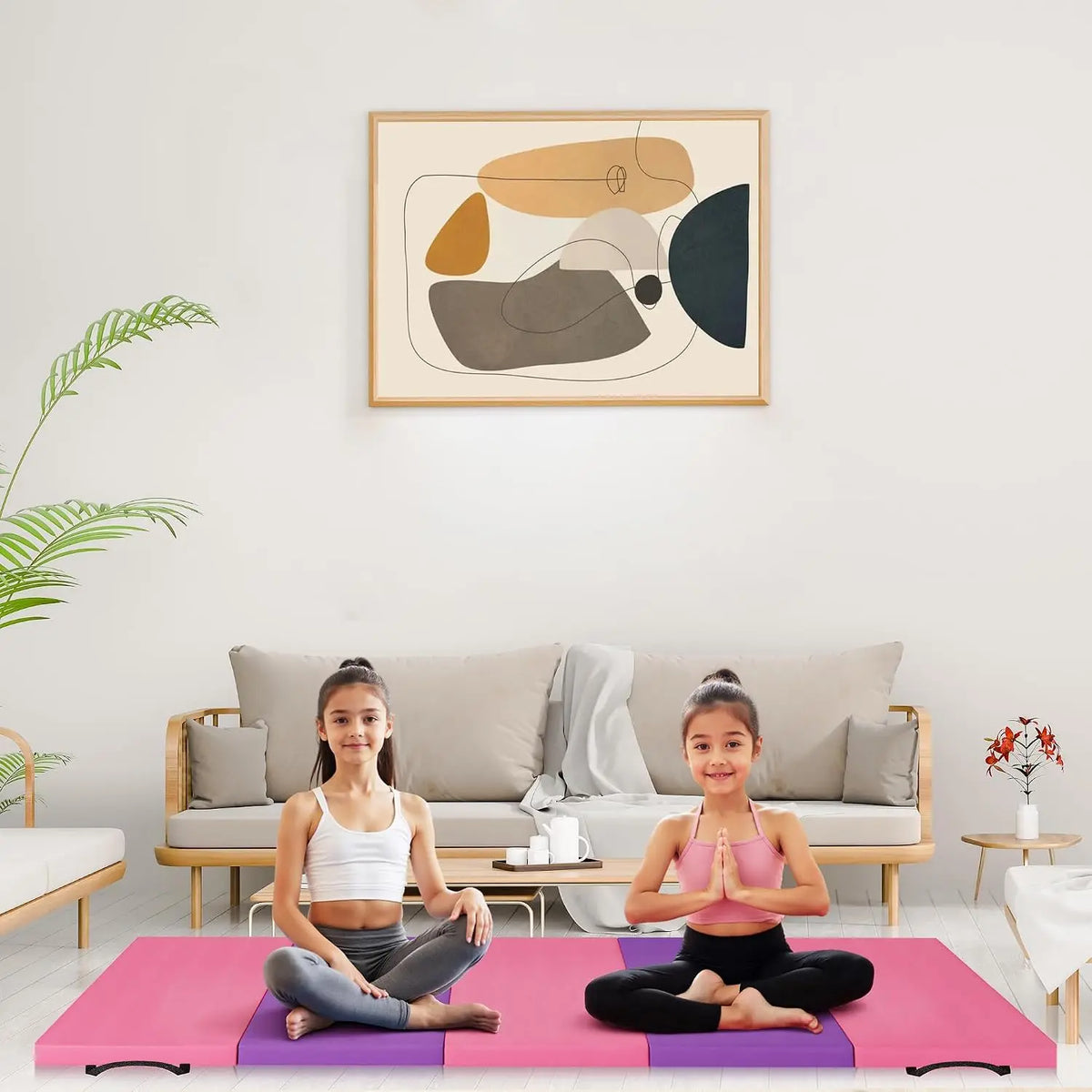 Foldable Non Slip Exercise Mat for Yoga Gymnastics and Pilates
