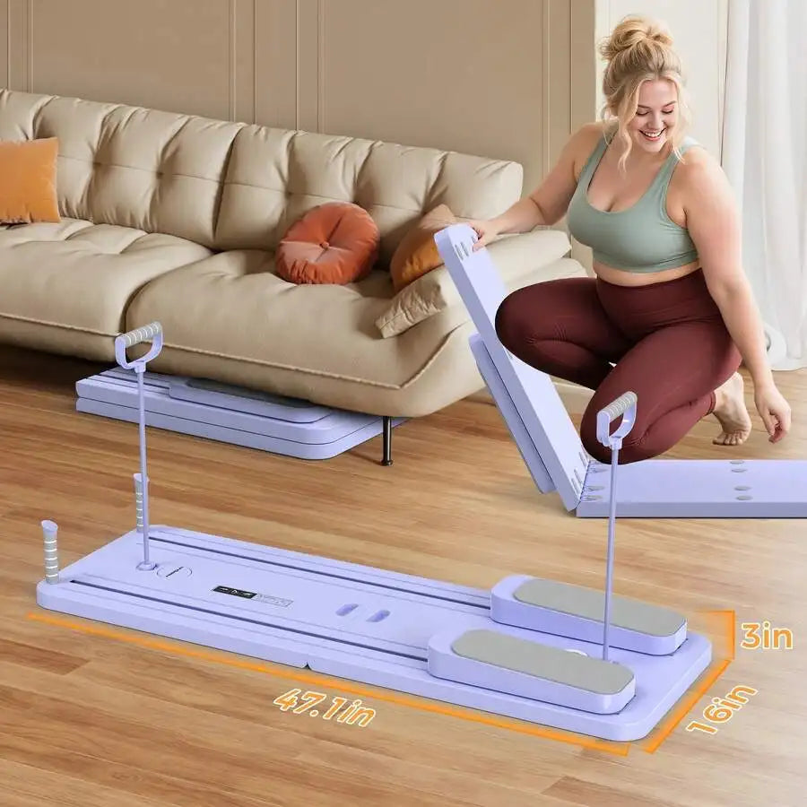 Foldable Fitness Board With Automatic Rebound For Core Workouts