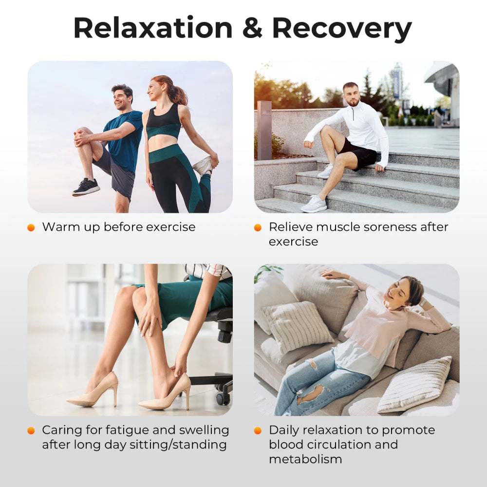 Nekteck Leg Compression Massager With Heat For Circulation Relief