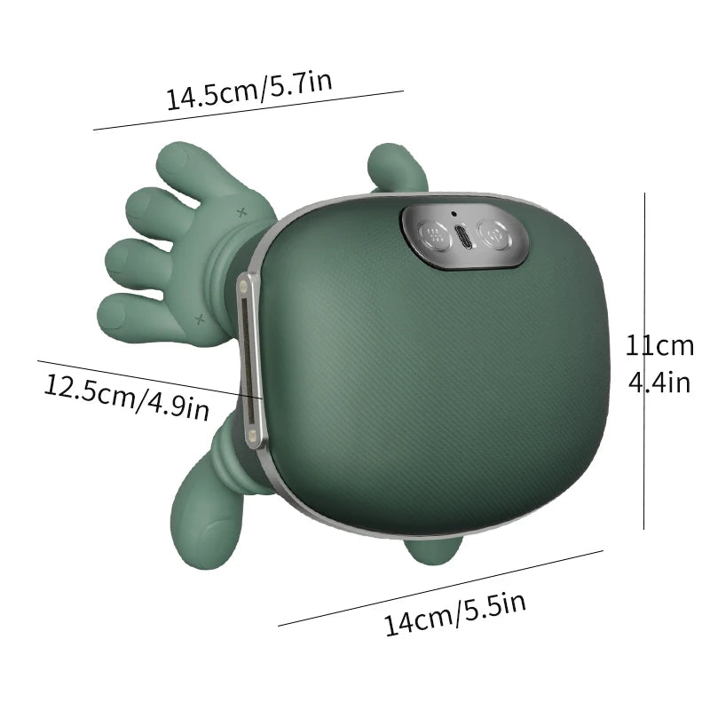 Portable Wireless Heated Neck And Shoulder Massager With Finger Massage