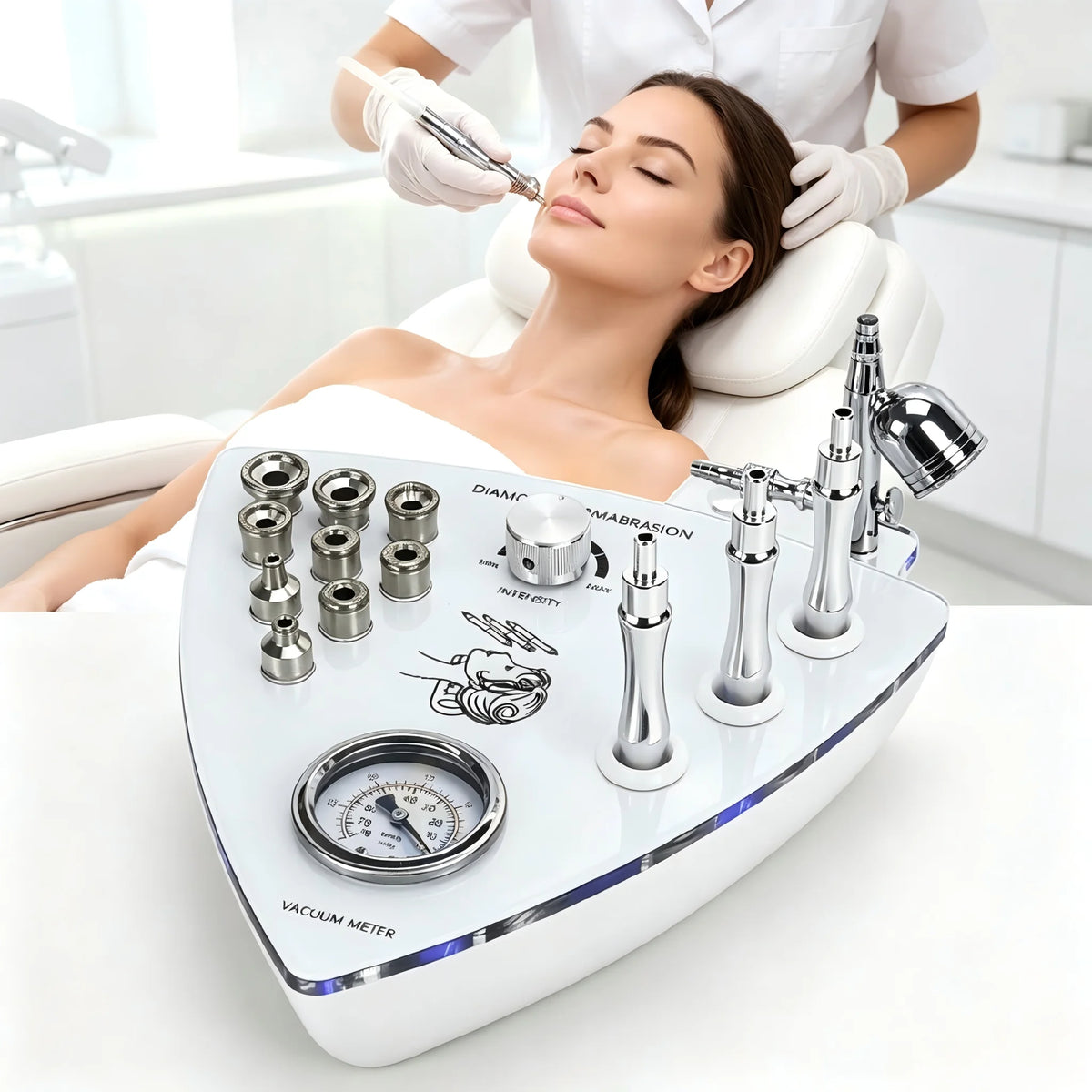 Professional 3 In 1 Facial Microdermabrasion Skin Care Beauty Device