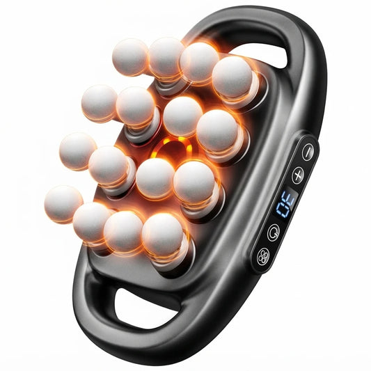 Eterus Cordless 16 Head Percussion Massage Gun With Digital Display