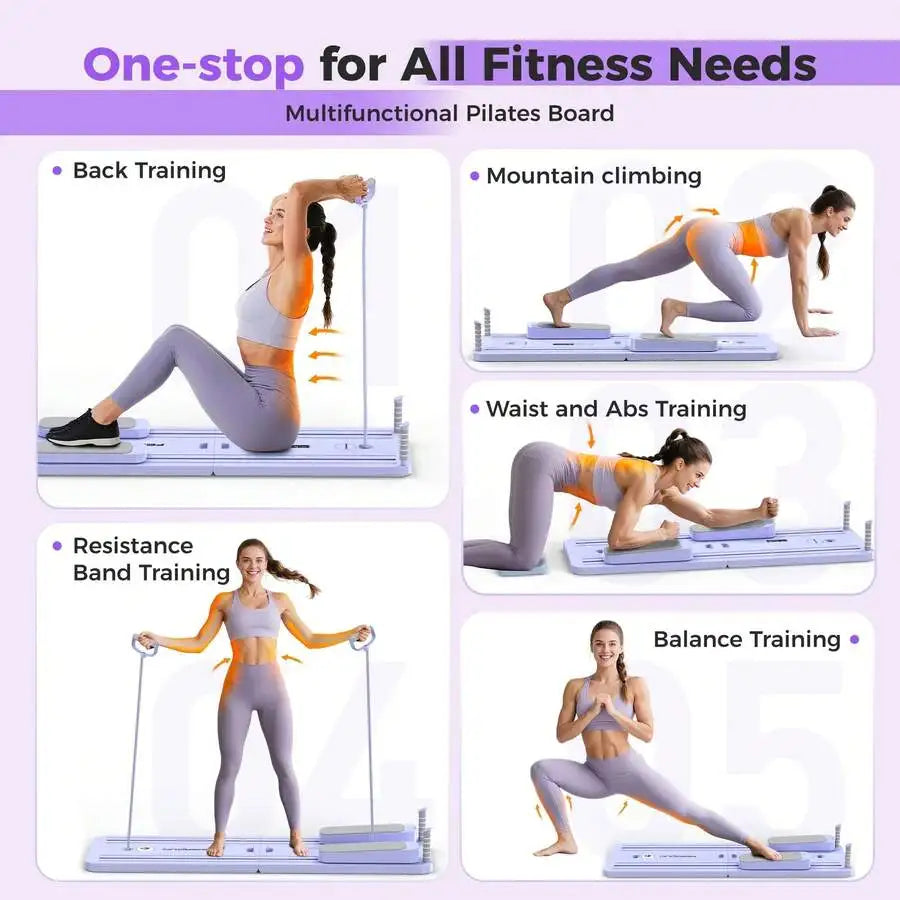 Foldable Fitness Board With Automatic Rebound For Core Workouts