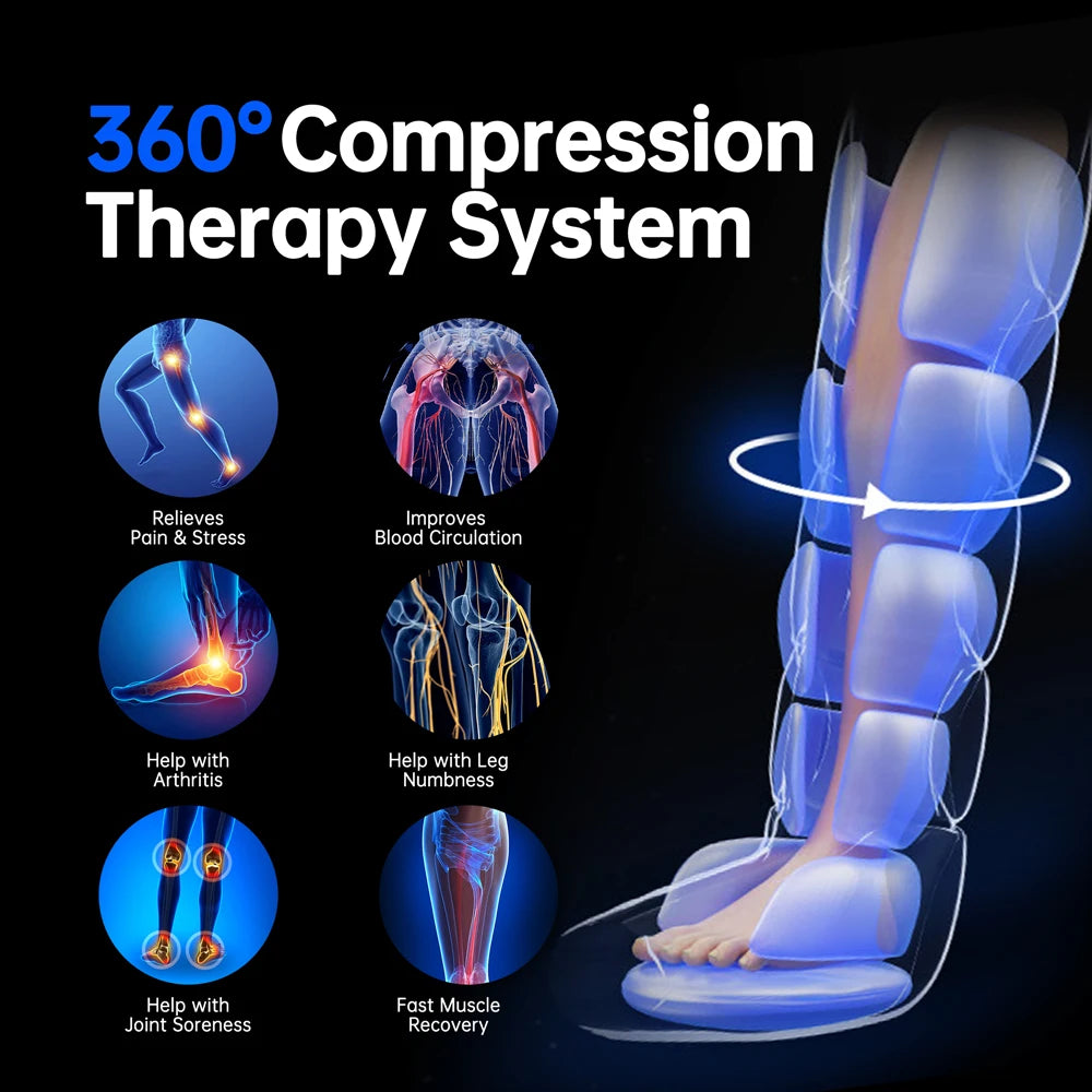 Heyelax Cordless Leg Compression Massager for Circulation and Relief
