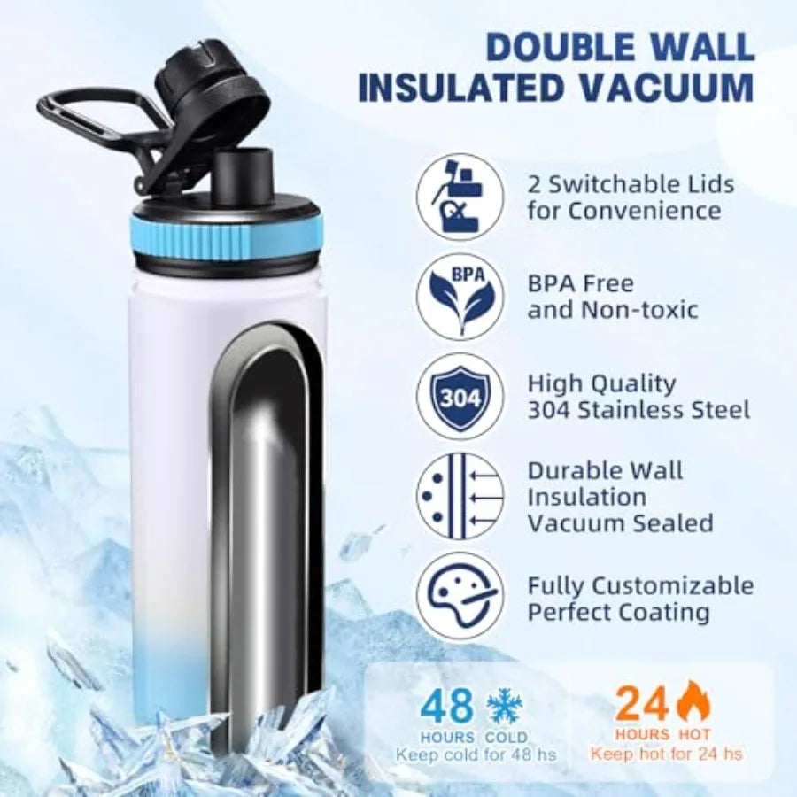 Sublimation Stainless Steel Water Bottle Blanks With Wide Mouth