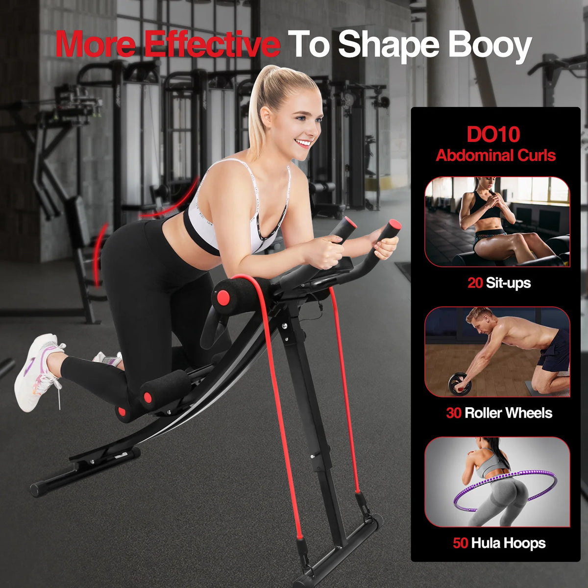GIKPAL Foldable Ab Machine for Home Gym Core Workout Training