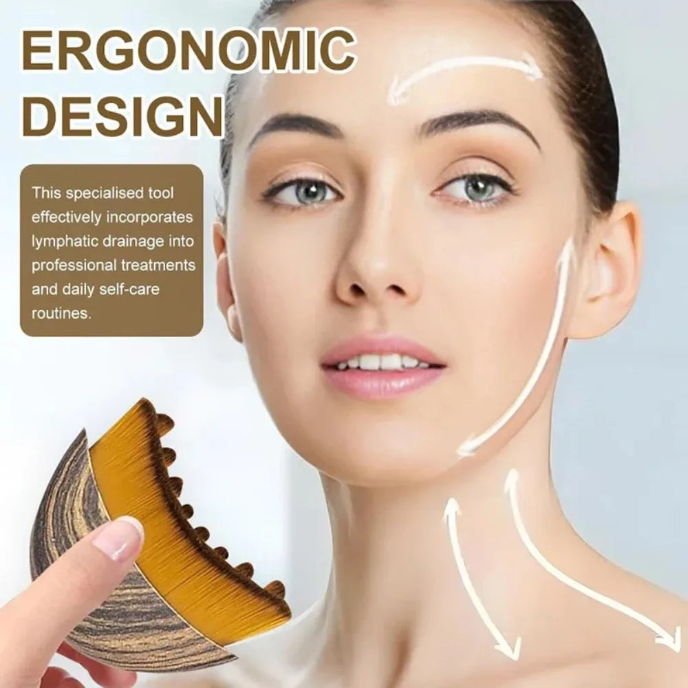 Lymphatic Facial Contour Brush for Gentle Drainage and Skin Sculpting
