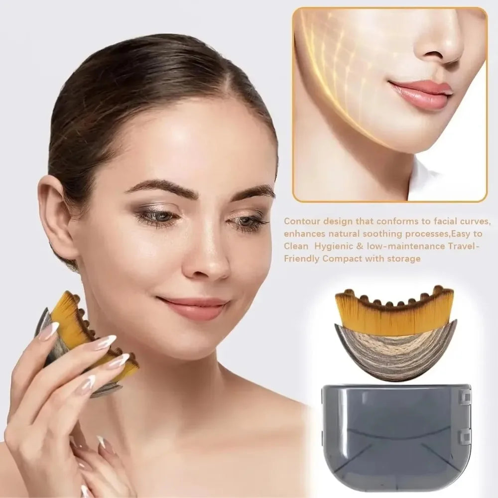 Lymphatic Facial Contour Brush for Gentle Drainage and Skin Sculpting