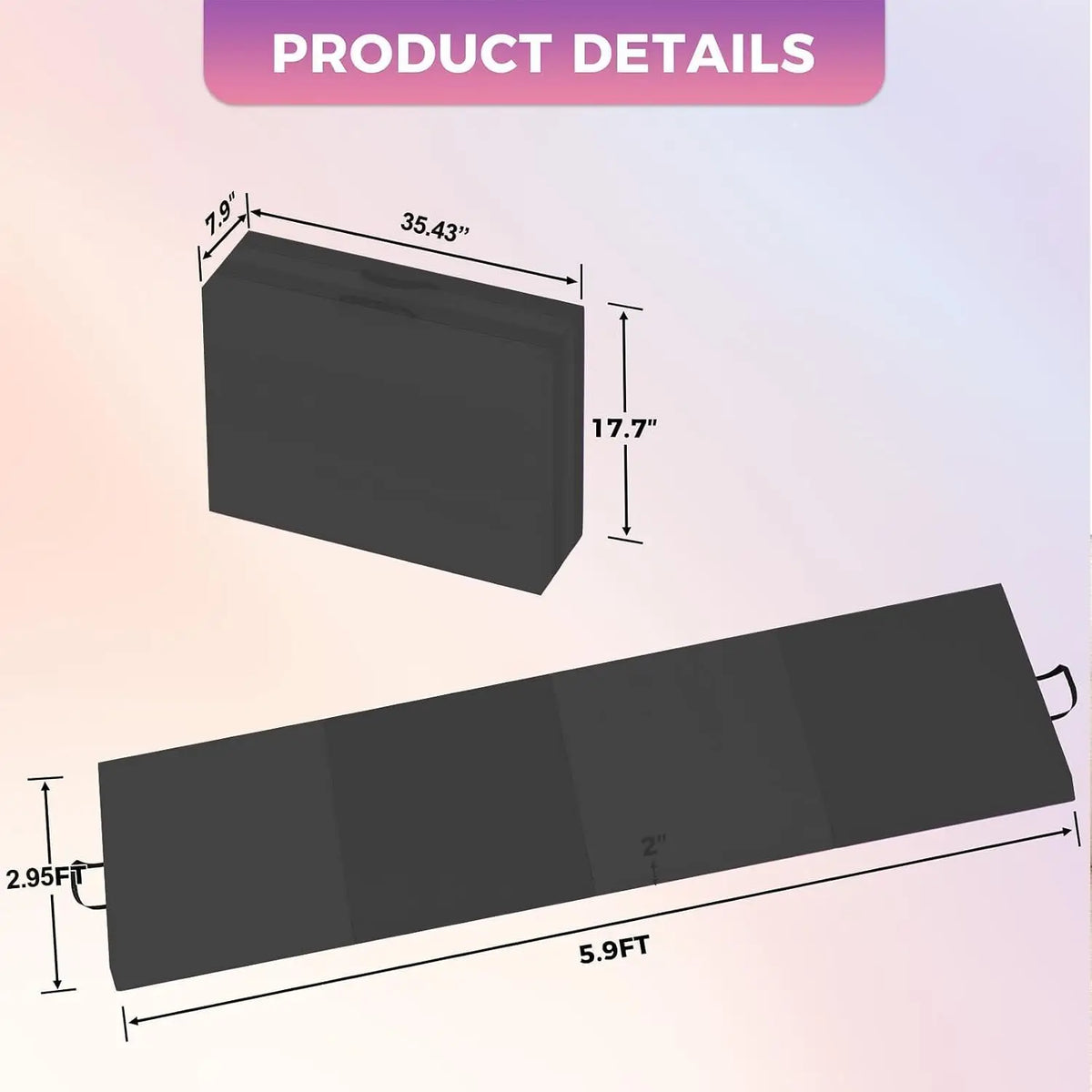 Foldable Foam Exercise Mat for Yoga Pilates Gymnastics and Training