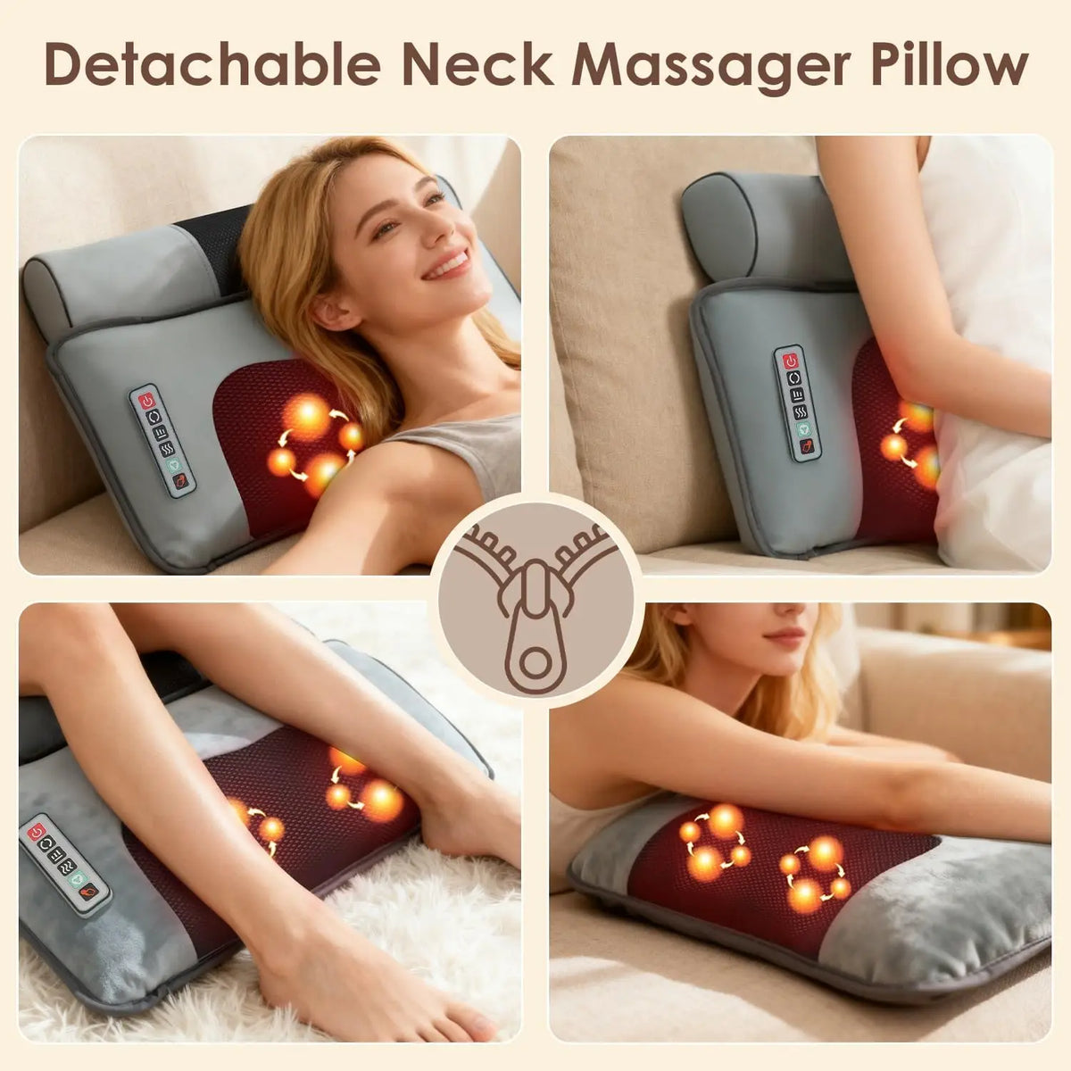 Full Body Heated Massage Mat With Vibration And Lumbar Support