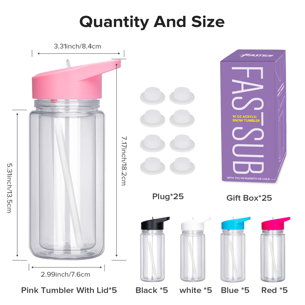 Double Wall Snow Globe Tumblers With Pre-Drilled Holes For Kids