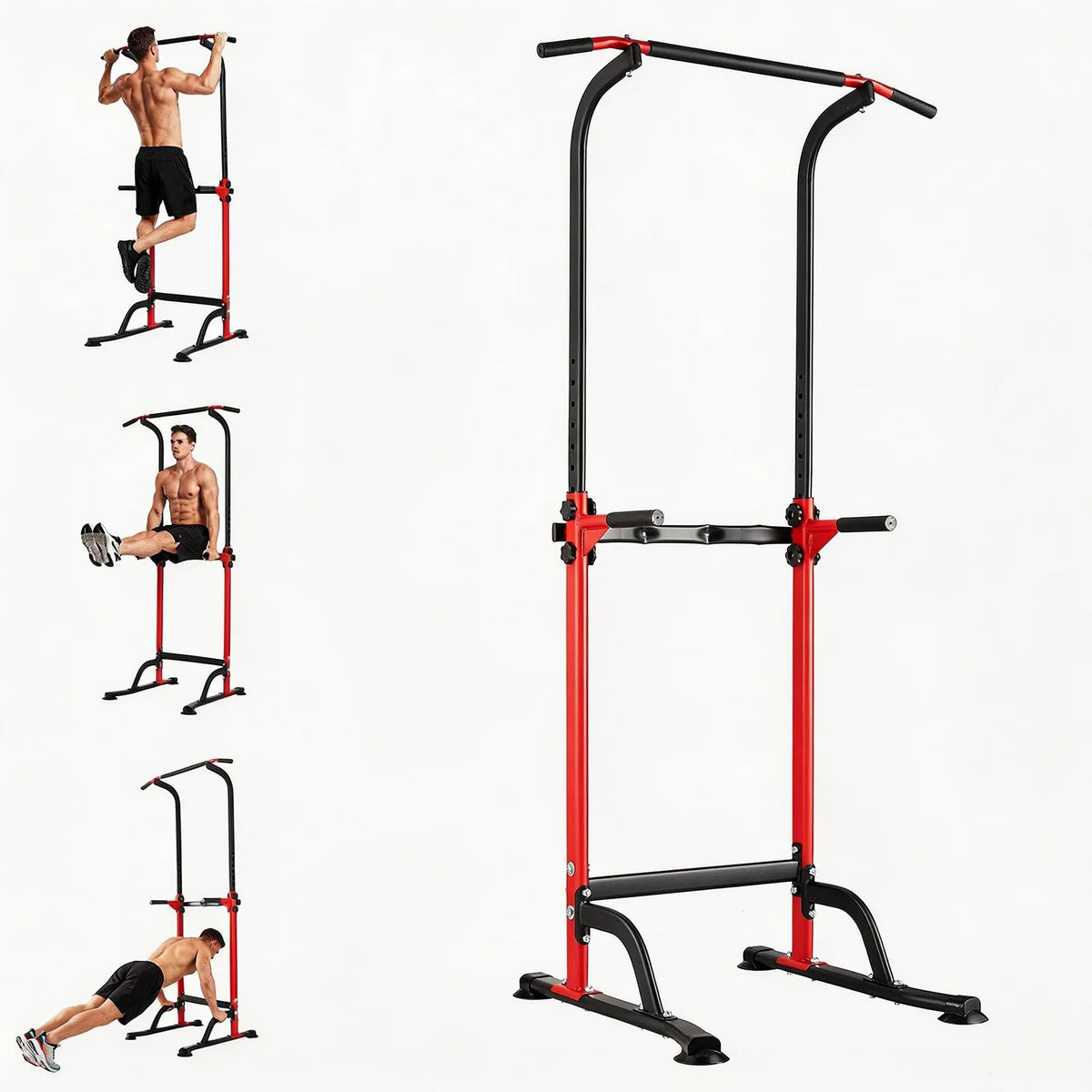 HiMISS Adjustable Power Tower With Pull Up And Dip Station