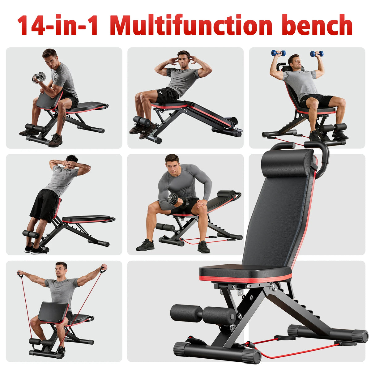 Foldable Multi Functional Dumbbell Bench for Full Body Strength Training