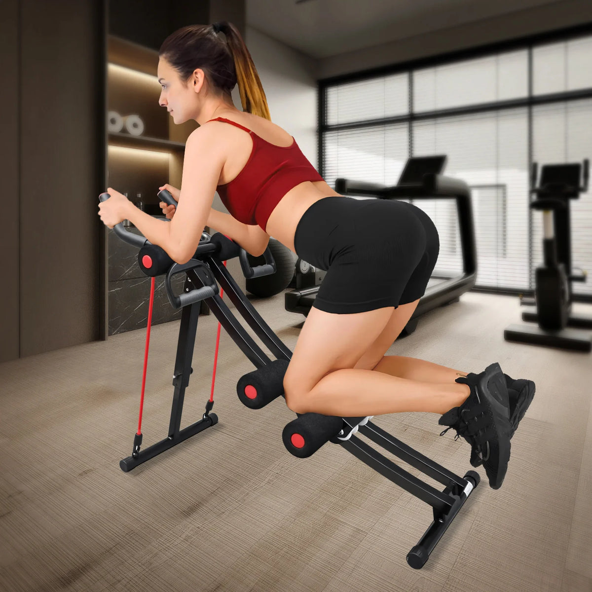 GIKPAL Foldable Ab Machine for Home Gym Core Workout Training