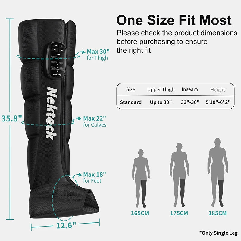 Nekteck Cordless Air Compression Leg Massager Boots for Relaxation