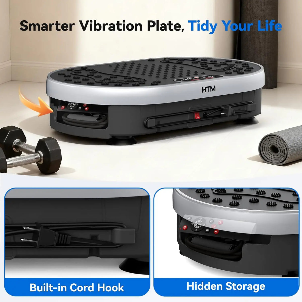 HTM Vibration Plate Exercise Machine 120 Speeds Preset Programs