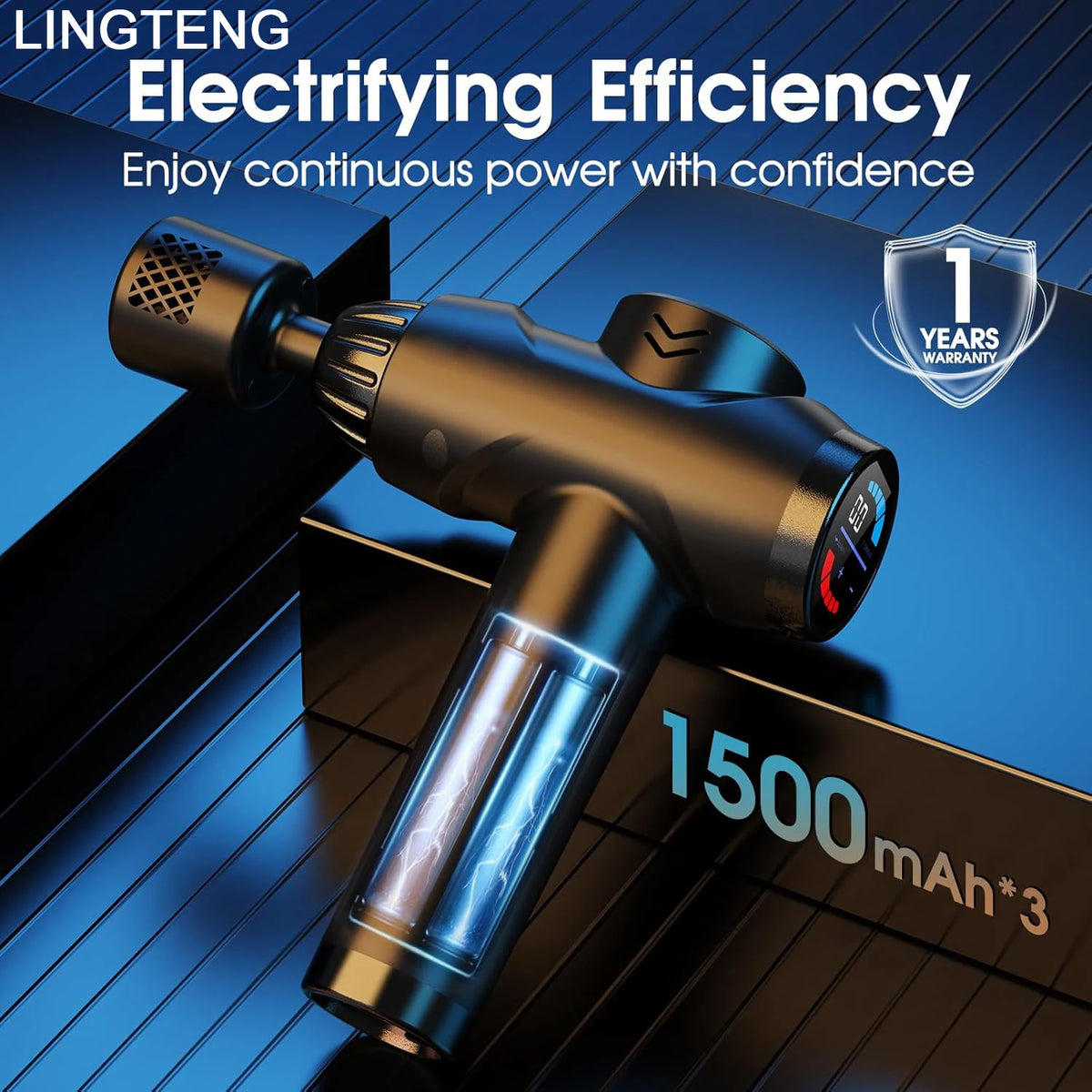 LINGTENG Hot And Cold Deep Tissue Massage Gun Muscle Relief