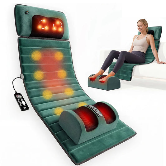 HIMOUTA Full Body Massage Mat With Heat And Vibration Relief