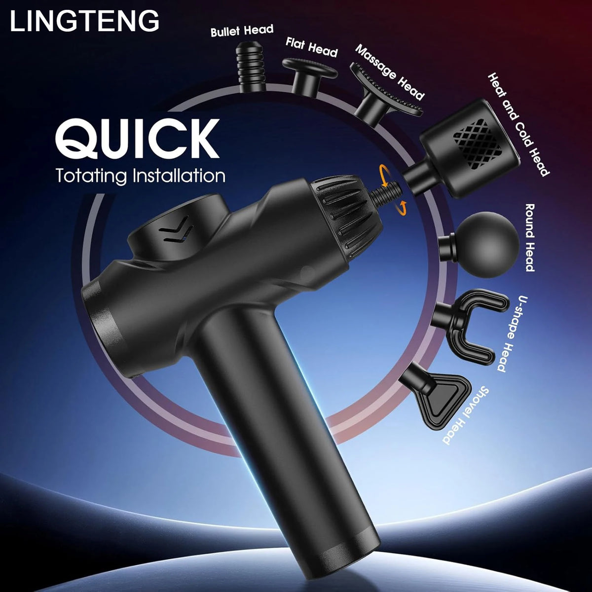 LINGTENG Hot And Cold Deep Tissue Massage Gun Muscle Relief