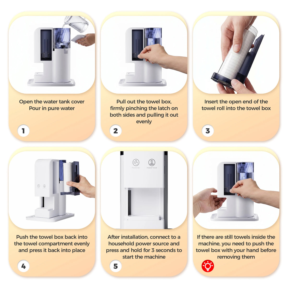Compressed Towel Warmer With Fast Heating And Touch Screen Controls