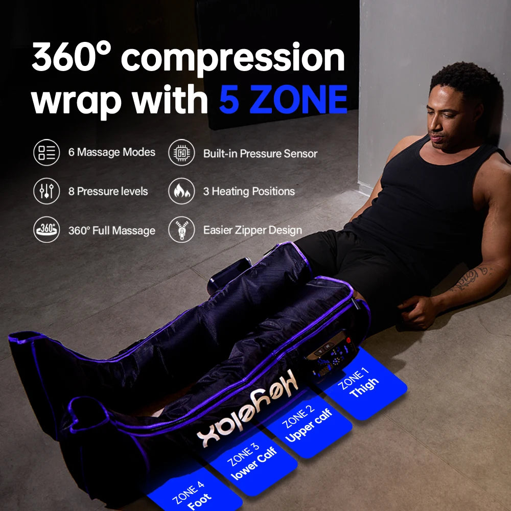 Heyelax Cordless Leg Compression Massager for Circulation and Relief