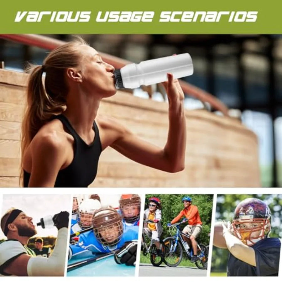 Sports Water Bottle With Straw And Two Squeeze Lids