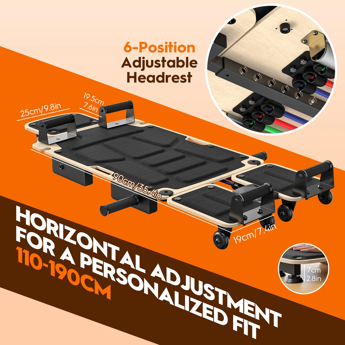 5-in-1 Foldable Pilates Reformer for Full Body Home Workout