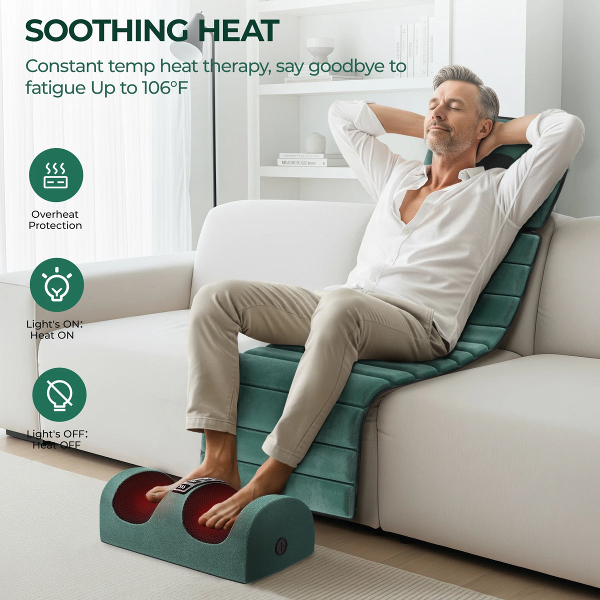 HIMOUTA Full Body Massage Mat With Heat And Vibration Relief
