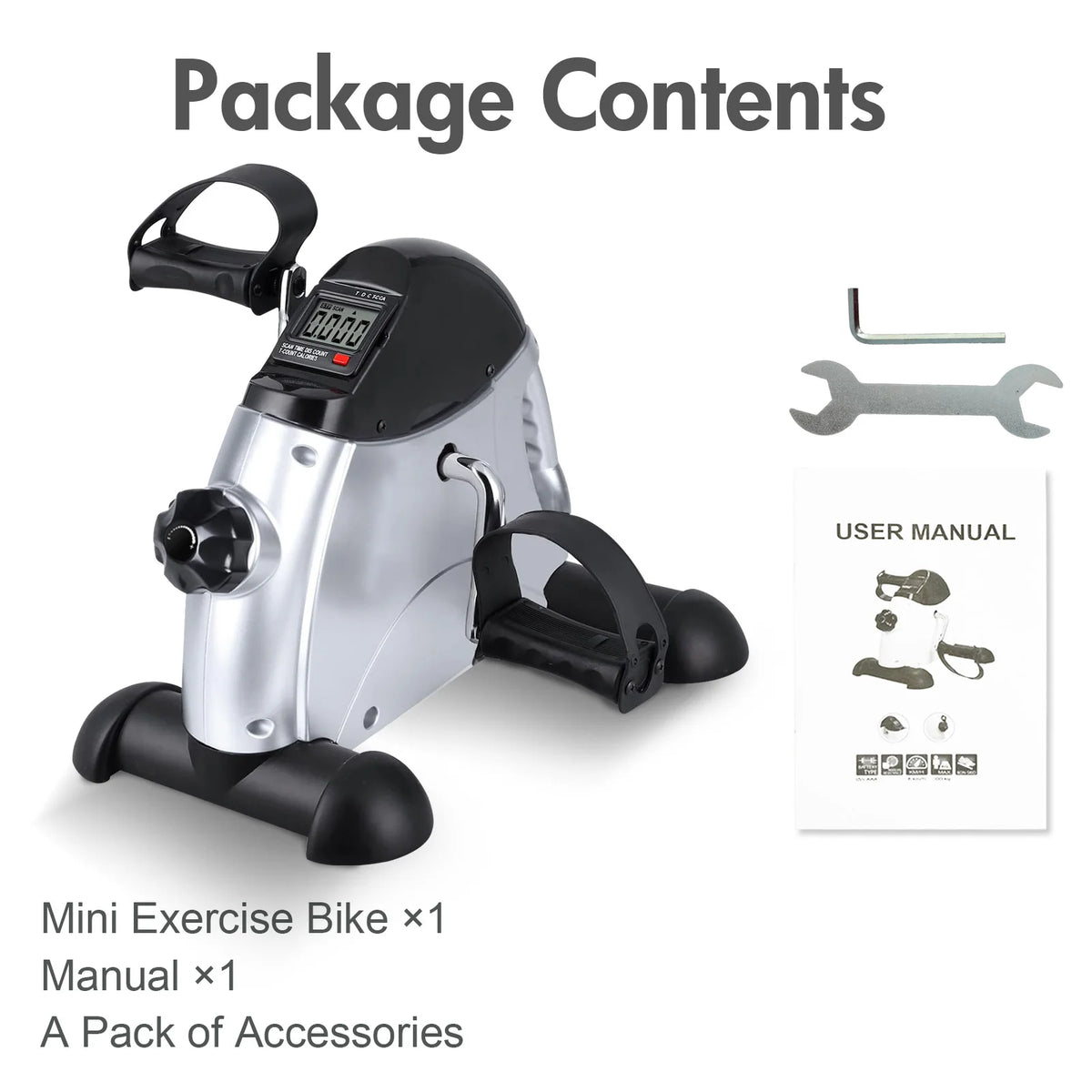 Motorized Under Desk Pedal Exerciser With Digital LCD Display