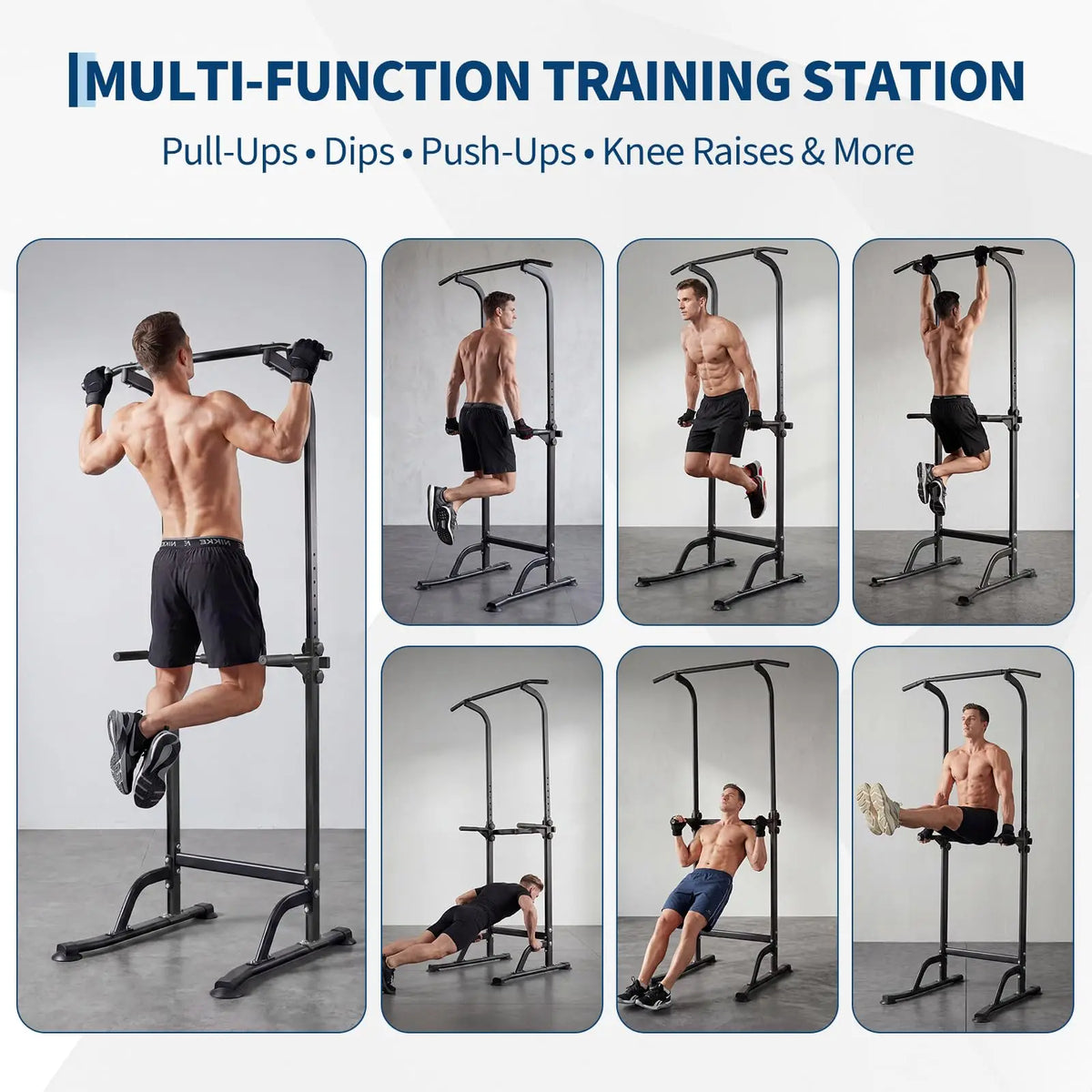 HiMISS Adjustable Power Tower With Pull Up And Dip Station