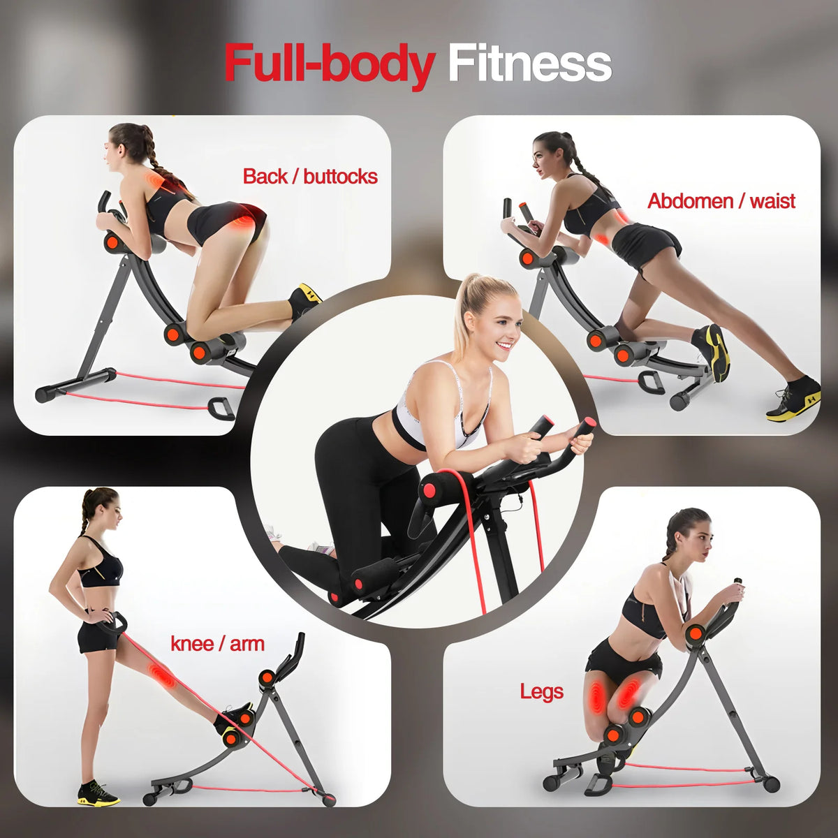 GIKPAL Foldable Ab Machine for Home Gym Core Workout Training