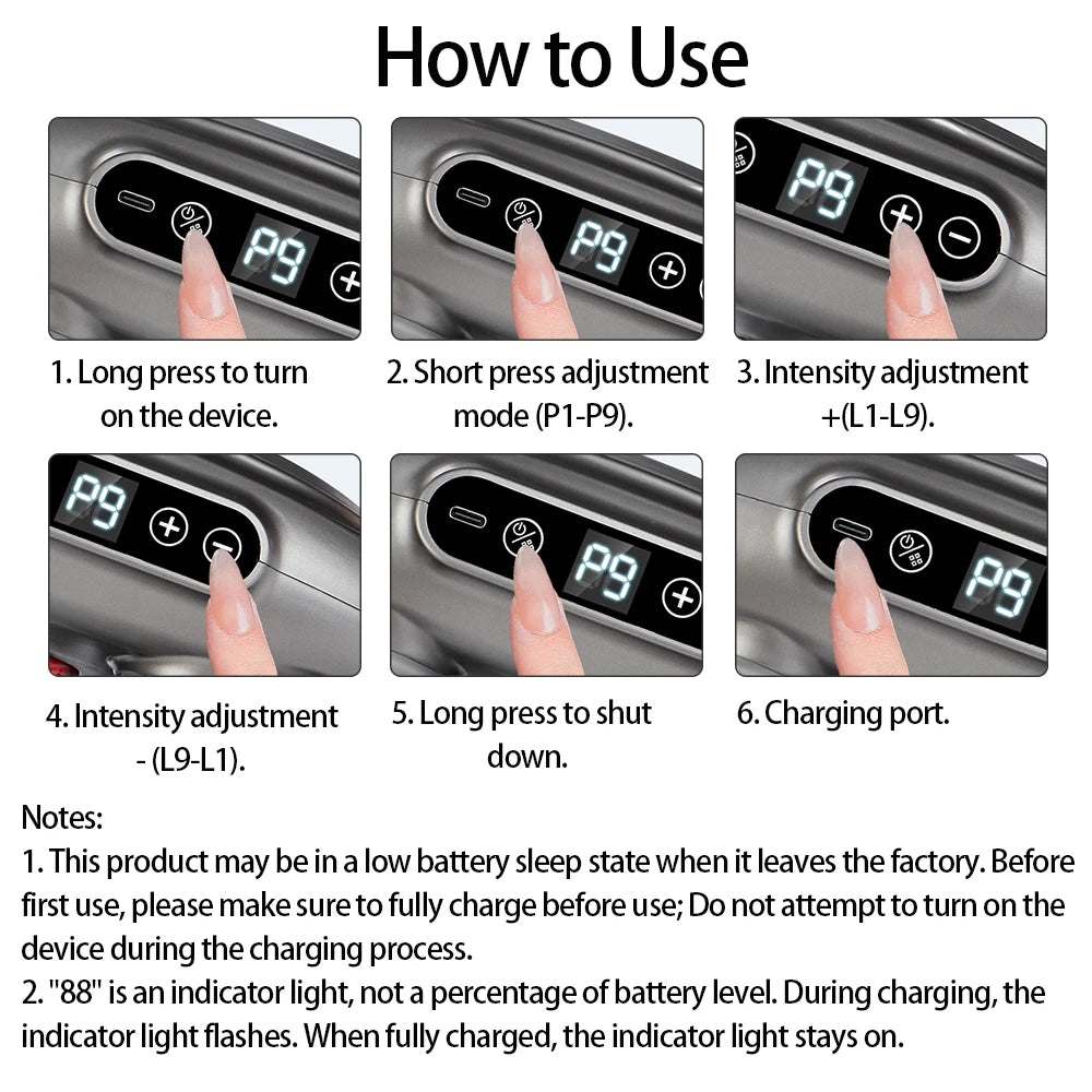 Foreverlily High Frequency Fascia Massage Gun for Body Relief