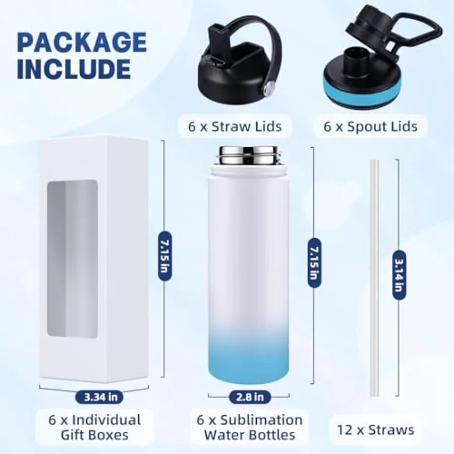 Sublimation Stainless Steel Water Bottle Blanks With Wide Mouth
