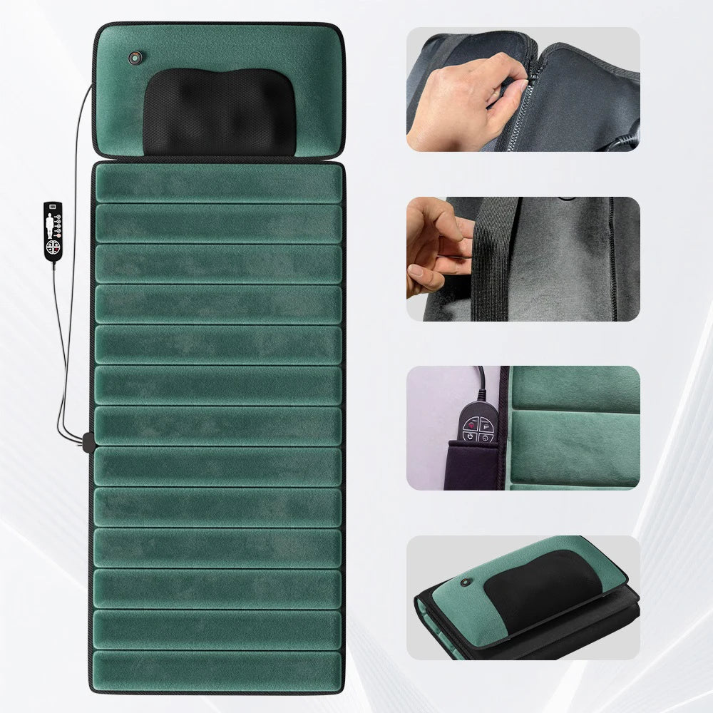 HIMOUTA Full Body Massage Mat With Heat And Vibration Relief