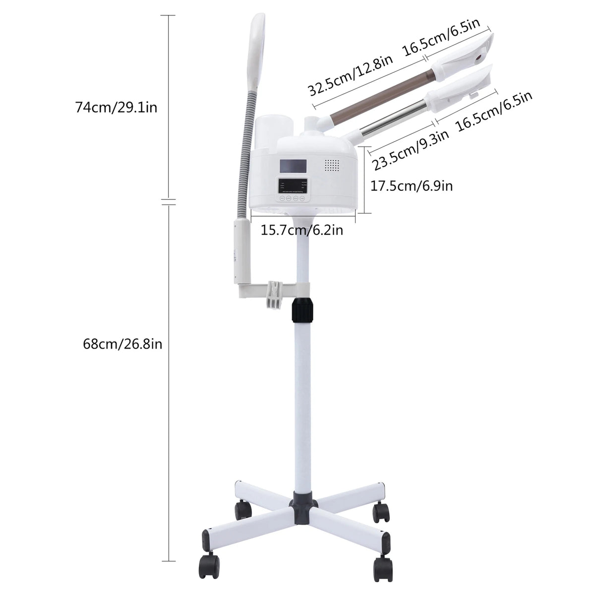 Bymaocar 3-in-1 Facial Steamer With Hot And Cold Nozzles