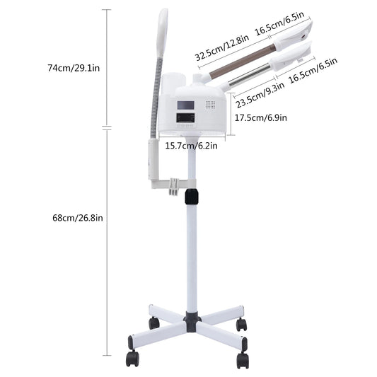 Bymaocar 3-in-1 Facial Steamer With Hot And Cold Nozzles