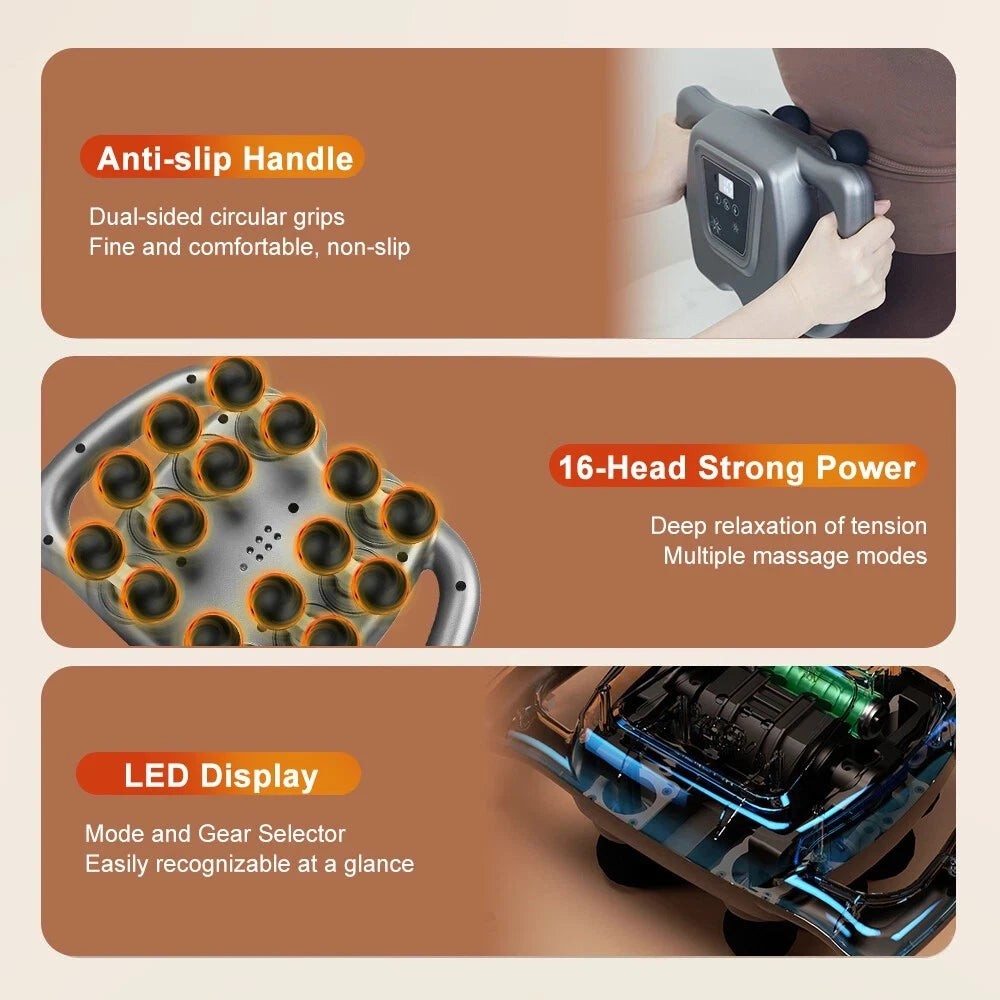 16 Speed Deep Tissue Percussion Massage Gun for Muscle Relief