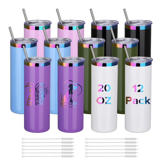 Fastsub Stainless Steel Insulated Tumblers With Lids And Straws